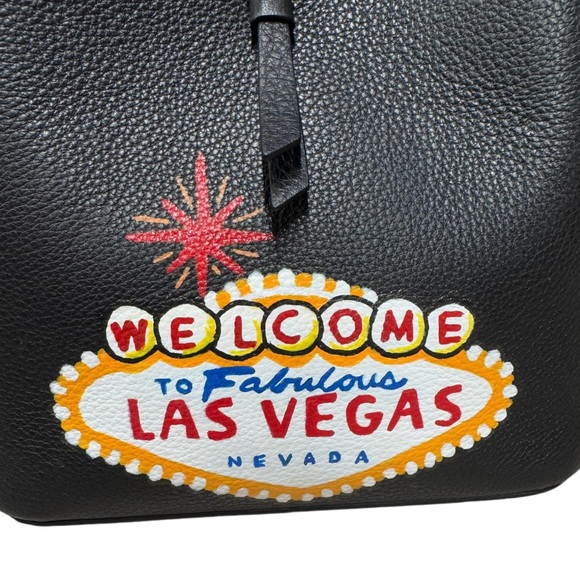 Kate Spade ♠️ Bucket Bag with custom painted Las Vegas theme /NWT - Picture 3 of 12